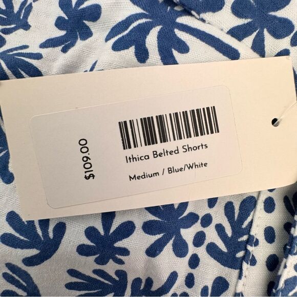 MinkPink Ithica Belted Shorts Blue White 100% Cotton SZ M NEW - Picture 13 of 15